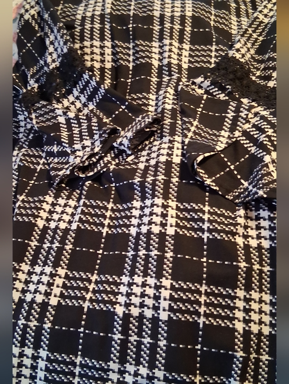 Black and White Plaid Dress.